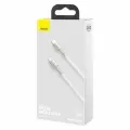 Кабель-зарядка Type-C на Type-C Baseus Cafule Metal 100W 2м CATJK-D02 белый