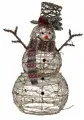 Изделие декоративное с подсветкой Снеговик, L70 W30 H90 см, (тепл бел, от сети 220V)