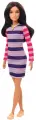 Кукла Barbie Игра с модой, 29 см, FBR37 брюнетка полосатое платье