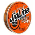 Плетеный шнур для рыбалки Momoi JigLine Super Cast MX8 100м, 0,12мм, 10кг, оранжевый/ фиолетовый