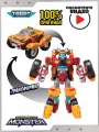 Трансформер Tobot Монстр, по мотивам мультсериала Тоботы, пластик, цвет красно-оранжевый