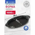 Форма для выпечки керам, 36х18.5х3.5 см, 1 л, овал, чер, Daniks, Полночь, Y4-8727