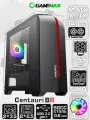 Корпус для ПК GAMEMAX Centauri Black Red (Черно-красный Micro-Tower Micro-ATX, Mini-ITX CPU 155мм VGA 340мм USB3.0, 1*120мм. FRGB, Акриловое окно, пыл. фильтр)