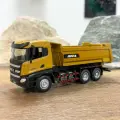 Игрушечный металлический грузовик - самосвал Huina 1:50 , желтый