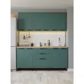 Кухонный гарнитур прямой 1,8 м, зеленый с ящиками без столешницы