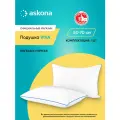 Подушка набивная Askona (Аскона) Viva 50x70, искусственный лебяжий пух, мягкая, белая