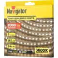 Светодиодная лента Navigator 95 309 NLS-2835WW182-14-IP20-24V 5м, 3000К