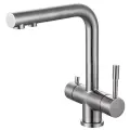 Смеситель для кухни Seaman Eco Venice SSN-1068-LG с краном для питьевой воды, однорычажный, золотой, матовый, с поворотным изливом, российский