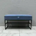 Банкетка с ящиком в прихожую для обуви 100х35х55 см STEEL MEBEL (БПЧ-007)