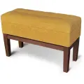 Банкетка в прихожую, пуф Ницца Лайт, узкая, с ящиком для хранения, Скандинавский стиль, Бук/велюр, 72х28х46