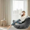 Бескаркасное дизайнерское кресло для отдыха дома aLounge - Acoustic Sofa - Black Sapphire (шенилл, черно-серый) - лаунж мебель в гостиную, спальню, детскую, офис, на балкон