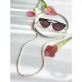 Цепочка для очков из натурального белого и розового жемчуга шнурок для очков держатель для очков Hrustalek