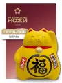 Сувенир копилка Манэки Кот 10 см, желтая, ручная работа (made in Japan)