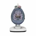 Электронная кресло-качалка 4moms Mamaroo NEW со вкладышем (Slate Blue / Grey Plush)