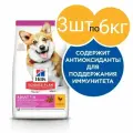 Сухой корм Hill's Science Plan Small&Mini для взрослых собак мелких пород для поддержания здоровья кожи и шерсти, с курицей (3шт по 6кг)