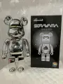 Игрушка Bearbrick X-Large 400%, 28 cм, пластик, серебристая, коллекционная, статичная