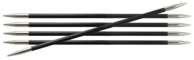 Спицы чулочные Karbonz 2,5мм/15см, карбон, черный, 5шт в упаковке, KnitPro, 41107