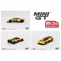 Машинка MINI GT 1/64 Aston Martin Valkyrie Sunburst Yellow Blister Packaging Diecast Scale Model Car