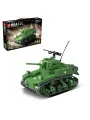 Конструктор Танк / M3A1 Стюарт / 601 деталей 100103