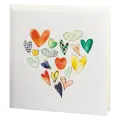 Фотоальбом, альбом на 30 магнитных листов 29х32 см, 60 страниц, сердца, белый GF 5796