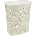 Корзина для белья Idea флора 55л М 2621 белый ротанг