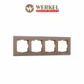Рамка из стекла на 4 поста Werkel Favorit W0041142, цвет латте