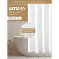 Штора для ванной комнаты, полиэстер, 180*180 см, фактурн, белый, LINE SUN FACTURE