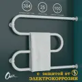 Полотенцесушитель Водяной Onix Hit Direct White Right 600x800, М-образный, Белый, с защитой от электрокоррозии