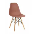 Стул для кухни со спинкой СтулБержи EAMES DSW, деревянные ножки, шоколад, пластиковый