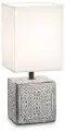 Лампа настольная ideal lux Kali-1 TL1 макс.1х40Вт IP20 Е14 230В Белый Керамика/ПВХ/Ткань Выключатель Без лампы 245348.