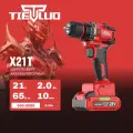 TIELLIO X21T Шуруповерт бесщеточный аккумуляторный электрический дрель в кейсе, 21В, 65Нм, 2 АКБ LI-ION, 2Ач