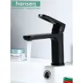 Смеситель для раковины умывальника (из латуни цвет черный HANSEN HL10016-C