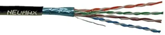 Кабель NEOMAX [NM20031] F/UTP cat.5e 4 пары (305 м) 0.52 мм (24 AWG) Медь, внешний, PE, черный; Fluke Tested