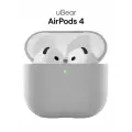 Чехол для AirPods 4 без карабина uBear Touch Pro Case, 1,2 мм, PC+силикон, усиленный, софт-тач, цвет серый