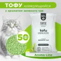 Наполнитель для кошачьих туалетов Organic Team Tofu Green Tea комкующийся с ароматом зеленого чая 50 л 20 кг