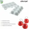 Форма силиконовая для муссовых пирожных и десертов трюфель Silikomart / Форма для кондитерских объемных изделий / для выпечки и запекания в духовке / Формочка кулинарная TRUFF120 для кондитера Силикомарт / Молд силиконовый для выпечки