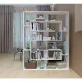 Стеллаж Перегородка в стиле Лофт модель Джузеп Белый (ШхВхГ) 135х180х32см
