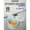 Органайзер рыболовный для прикормки в лодку ПВХ с креплением на ликтрос, 2 отсека