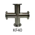 Крест проходной с фланцами KF40, вакуумный, модель KF40XE, MKV-10401-KF40 Yunmu Tech