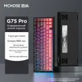 Механическая клавиатура MCHOSE G75Pro, 8000 мАч, переключатель matcha latte v2, Черный розовый