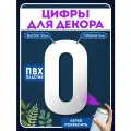 Цифры пластиковые объемные для декора, цифра 0 из пластика