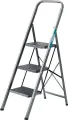 СИБИН 3 ступени, 71 см, c широкими обрезиненными ступенями, стальная стремянка (38807-03)