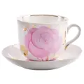 Чайная пара Дулёвский фарфор Ностальгия Весенний, 1 персона, 2 предм. белый/розовый 1 2