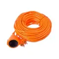 Удлинитель-шнур ЕРМАК 636-035, 1 розетка, с/з, 10А / 1500 Вт 1 20 м 0.75 кв. мм оранжевый