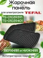 Панели для электрогриля Tefal, Rowenta, верхняя + нижняя сменная жарочная пластина TS-01039391, TS-01039401