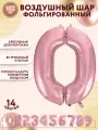 Фольгированный воздушный шар цифра 0 ноль розовый 100см - Мосшар