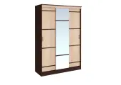 Шкаф-купе Сакура, ЛДСП, трехдверный, зеркальный, универсальный, напольный
