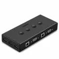 Разветвитель портов UGREEN CM154 (50280) 4-Port USB KVM Switch Box. Цвет: черный.