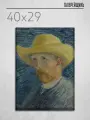Картина на холсте, Винсент ван Гог Автопортрет в соломенной шляпе, 29x40см / Галерейщикъ