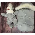 Зимний конверт с комбинезоном для новорожденного